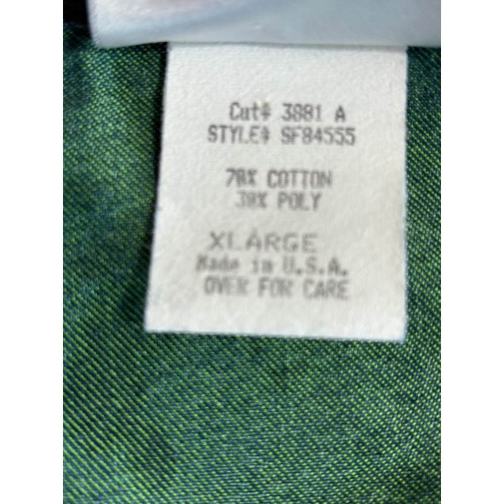 Saint Germain Paris Vintage‎ Denim Vest XL Womens Blue Green Trim USA Made - Picture 7 of 10